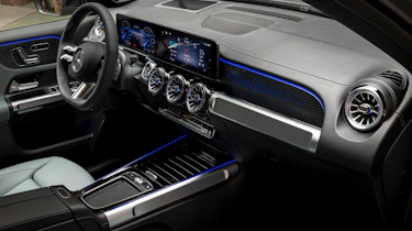 Facelifted Mercedes EQB - dashboard (passenger door view)
