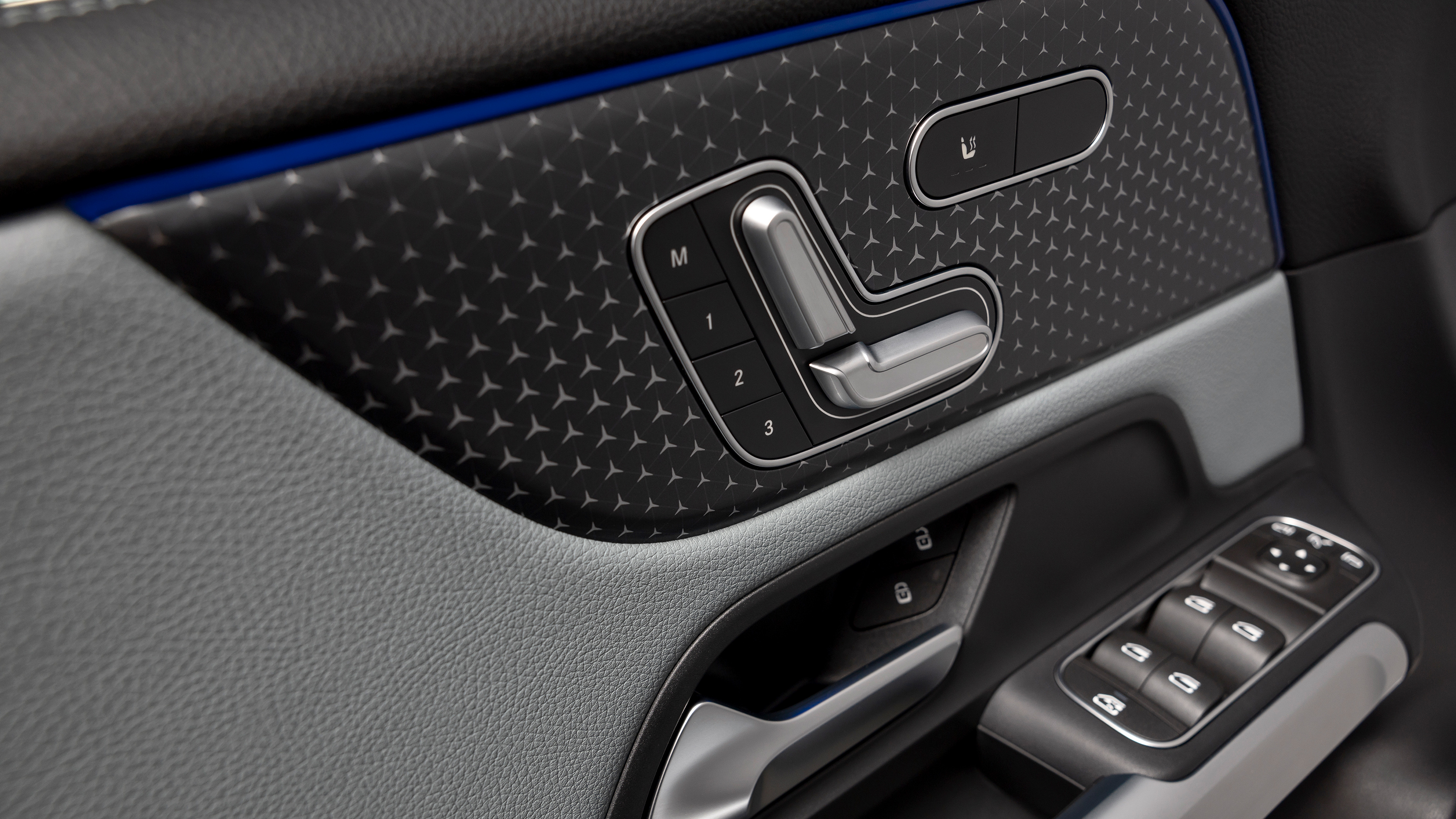 Facelifted Mercedes EQB - seat control switches