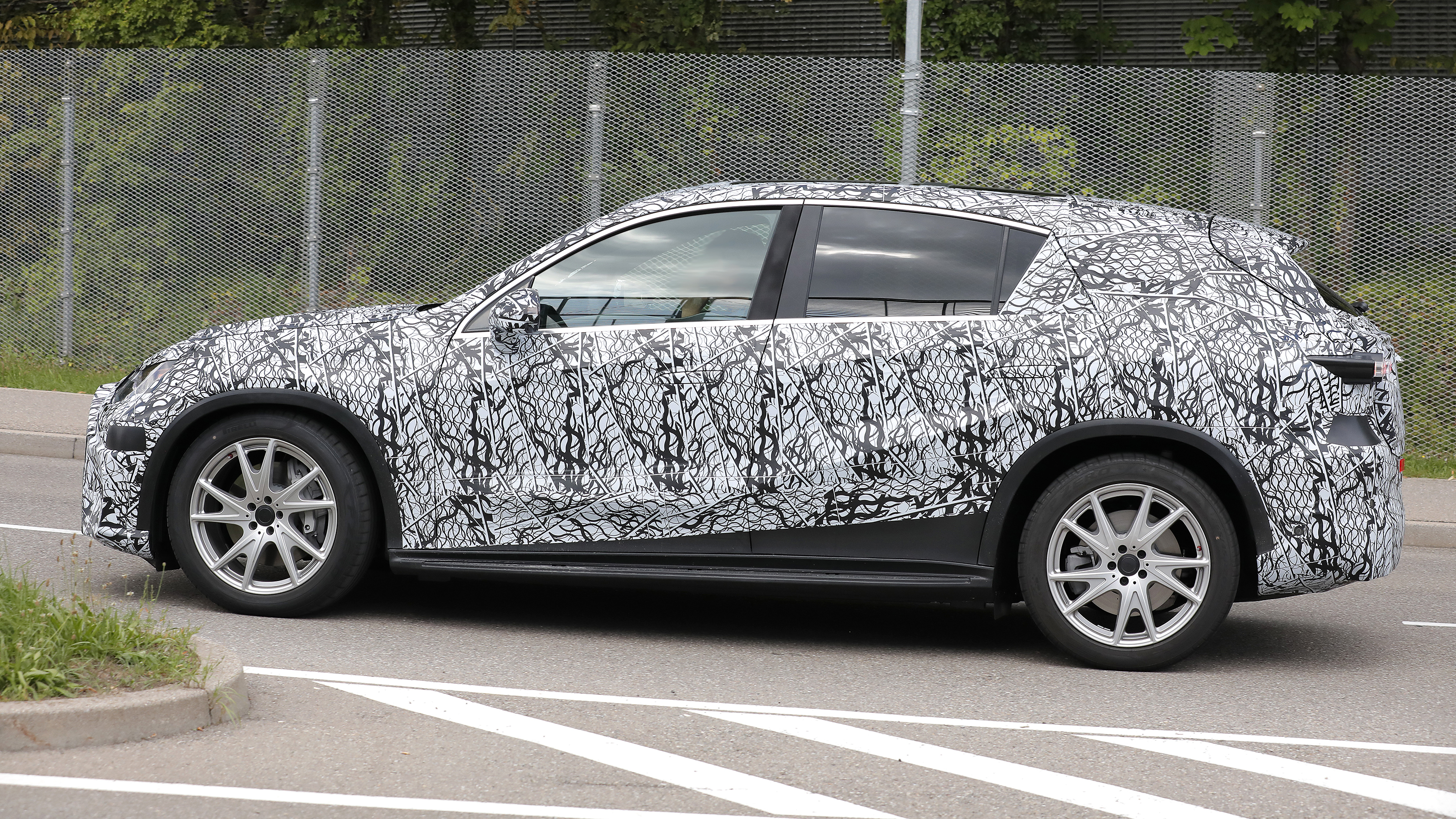 Mercedes EQC Mk2 (camouflaged) - side