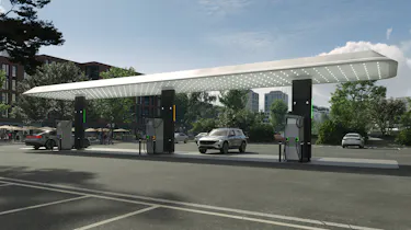 Mercedes EV charging station