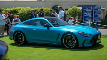 Mercedes-AMG GT on display at Monterey Car Week 2023 - side static