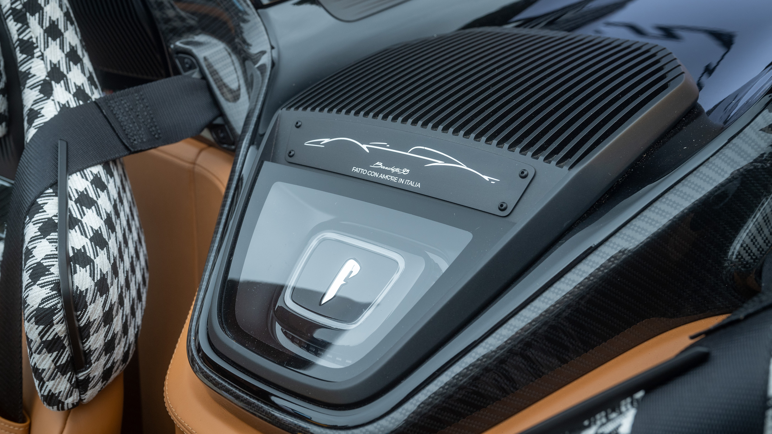 Pininfarina B95 on display at 2023 Monterey Car Week - Pininfarina badge