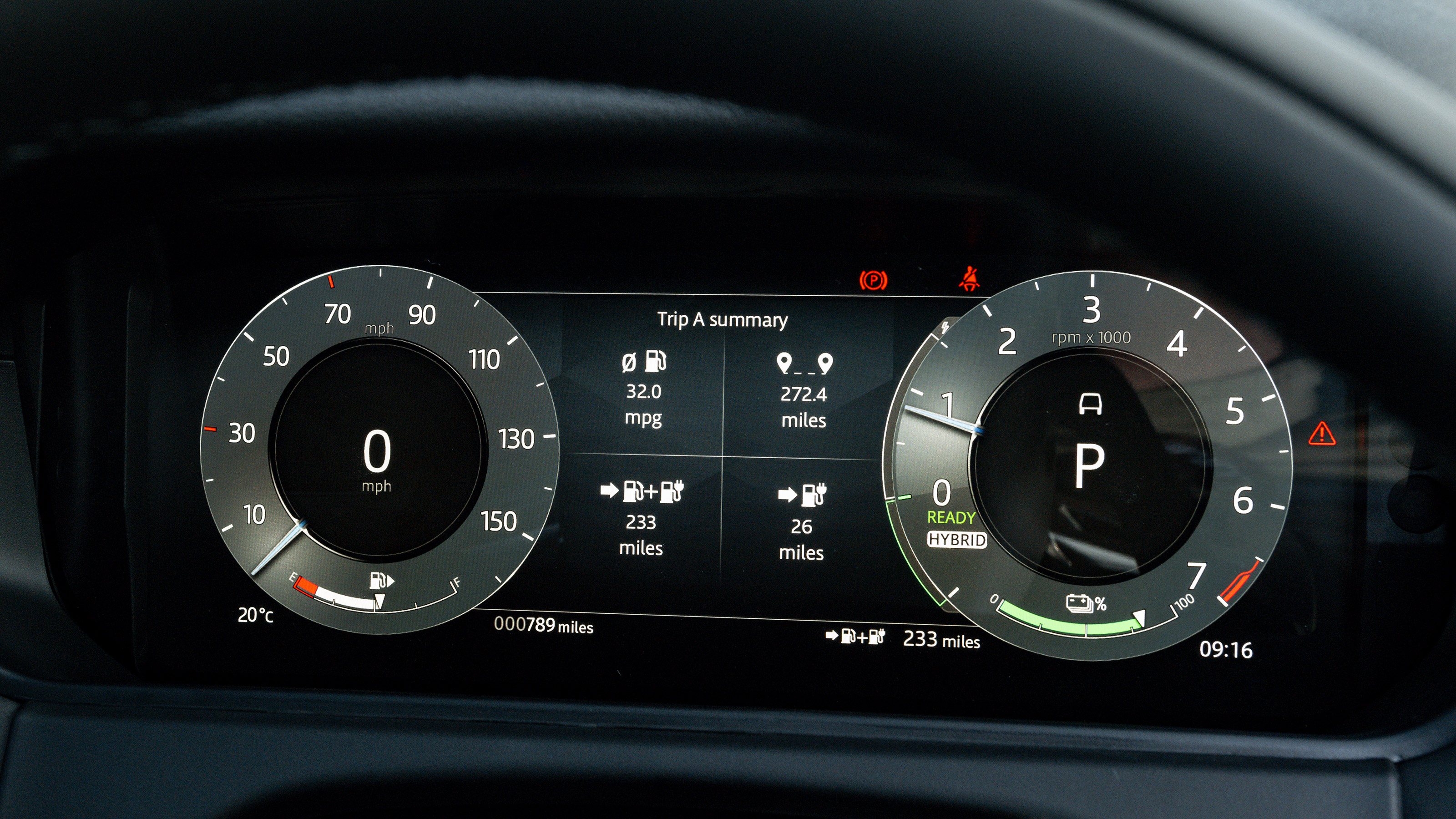 Range Rover Velar P400e - dials