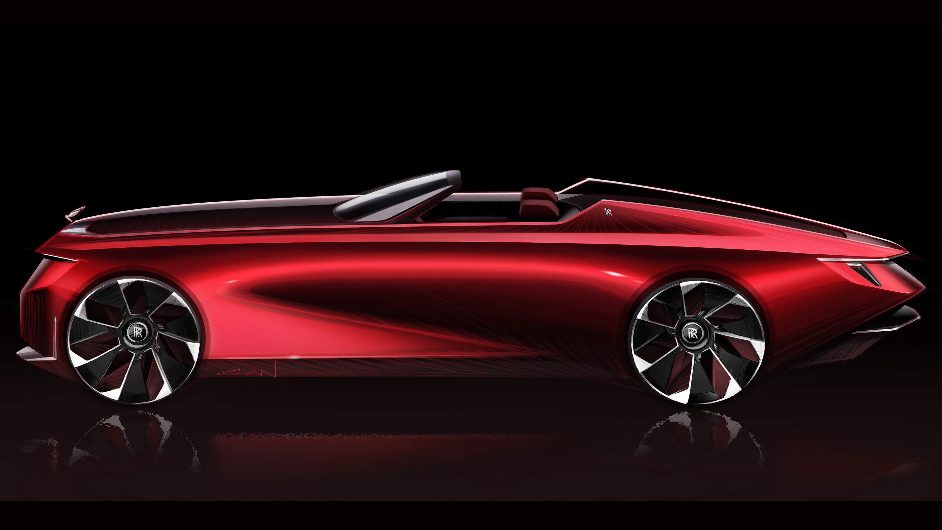 Rolls-Royce Droptail Coachbuild Roadster sketch