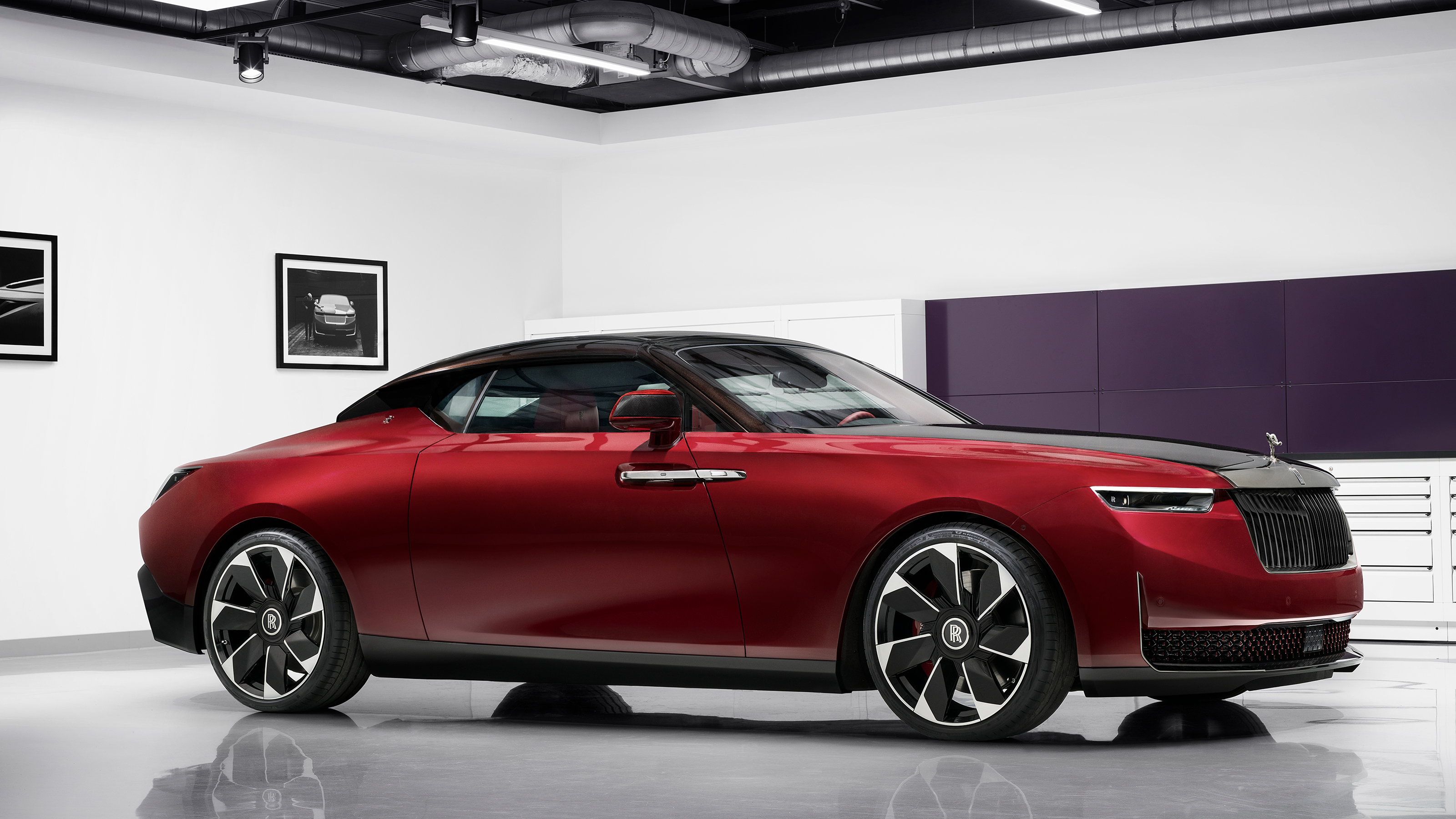 Rolls-Royce Droptail Coachbuild Roadster La Rose Noire front roof on