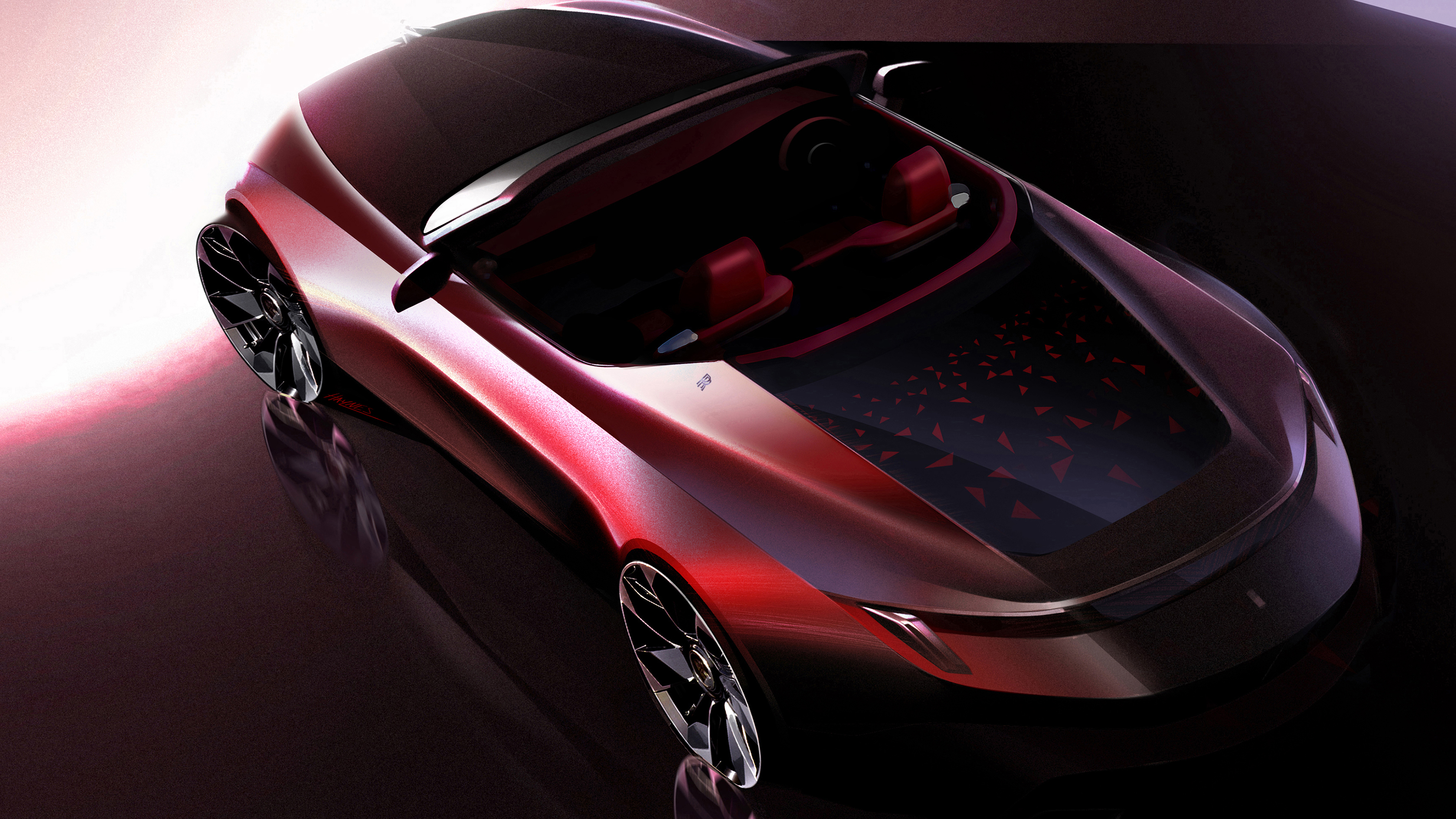 Rolls-Royce Droptail Coachbuild Roadster sketch