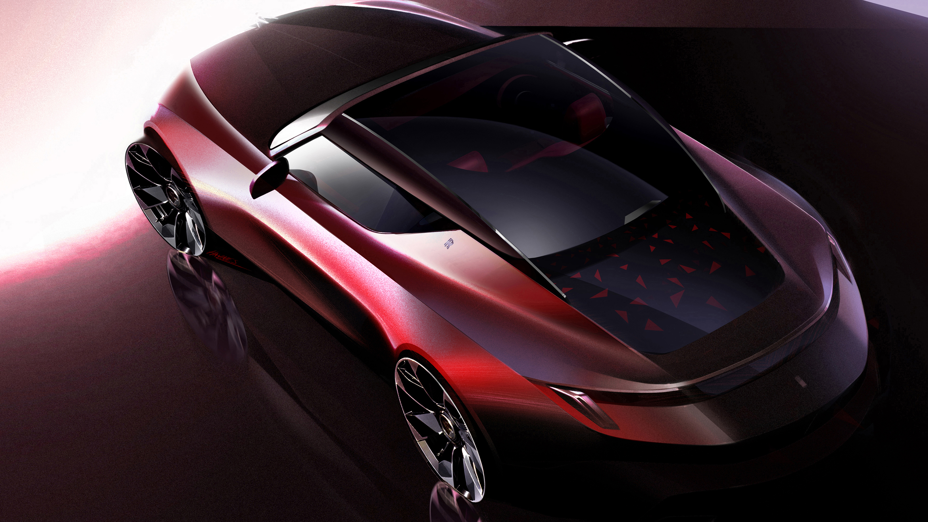 Rolls-Royce Droptail Coachbuild Roadster sketch