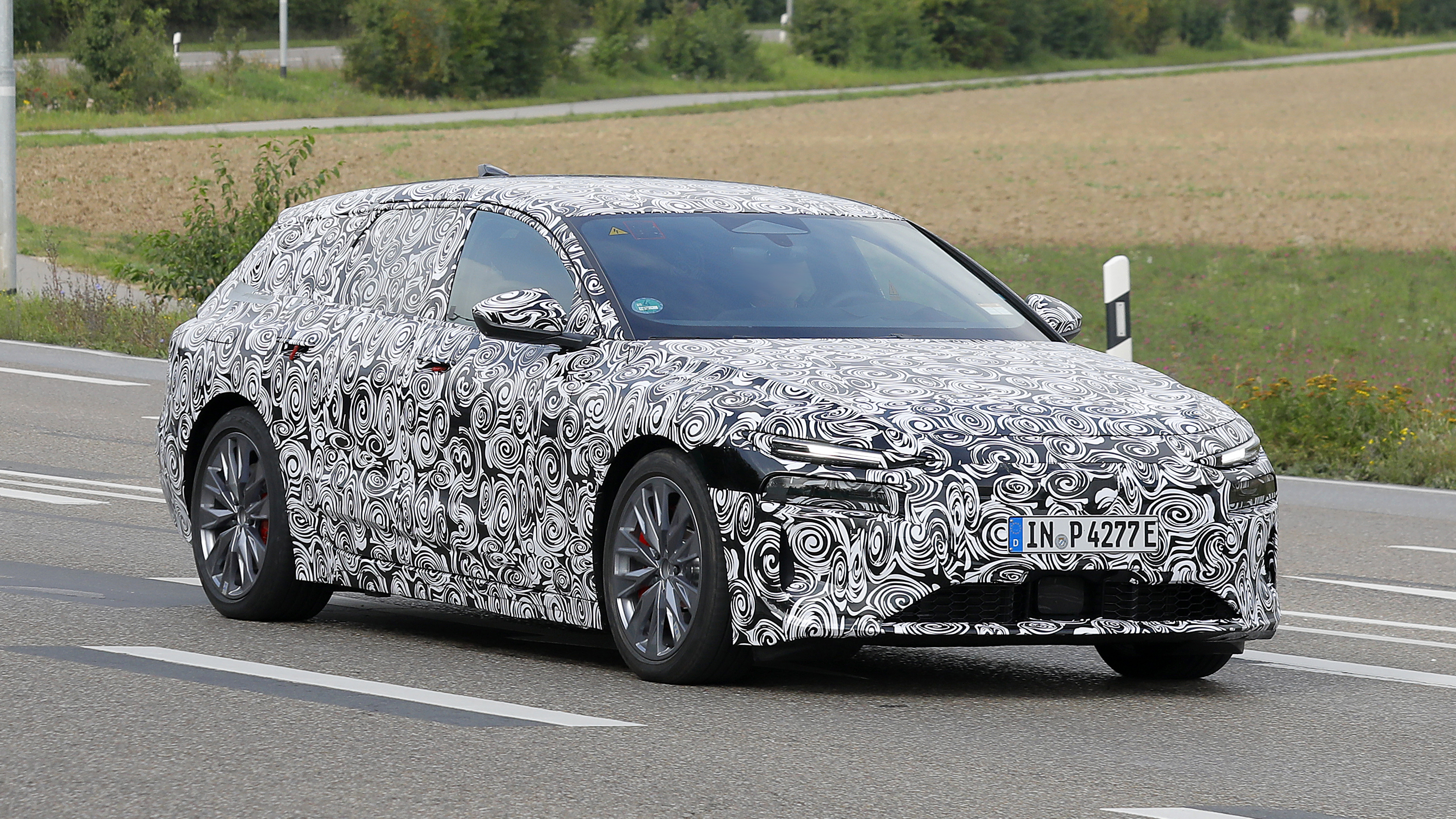 Audi A6 Avant e-tron spy shots on the road