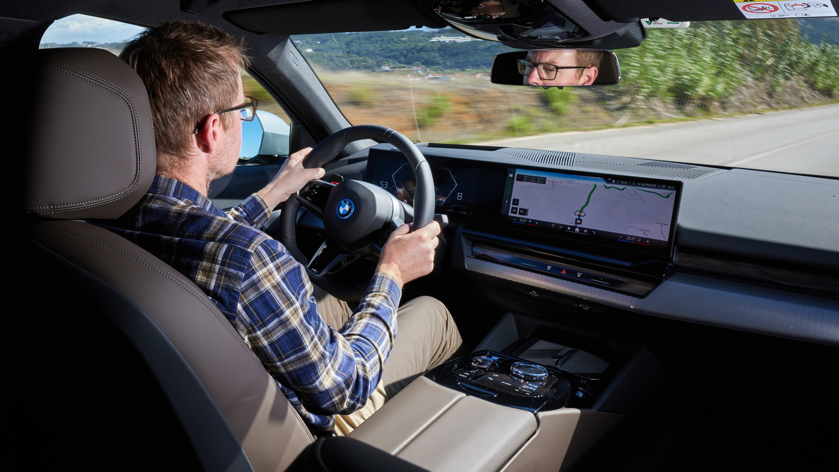 Sean Carson driving the BMW i5