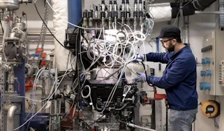 Engineer testing efuels