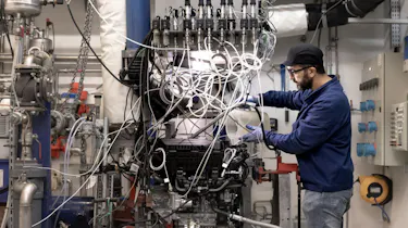 Engineer testing efuels