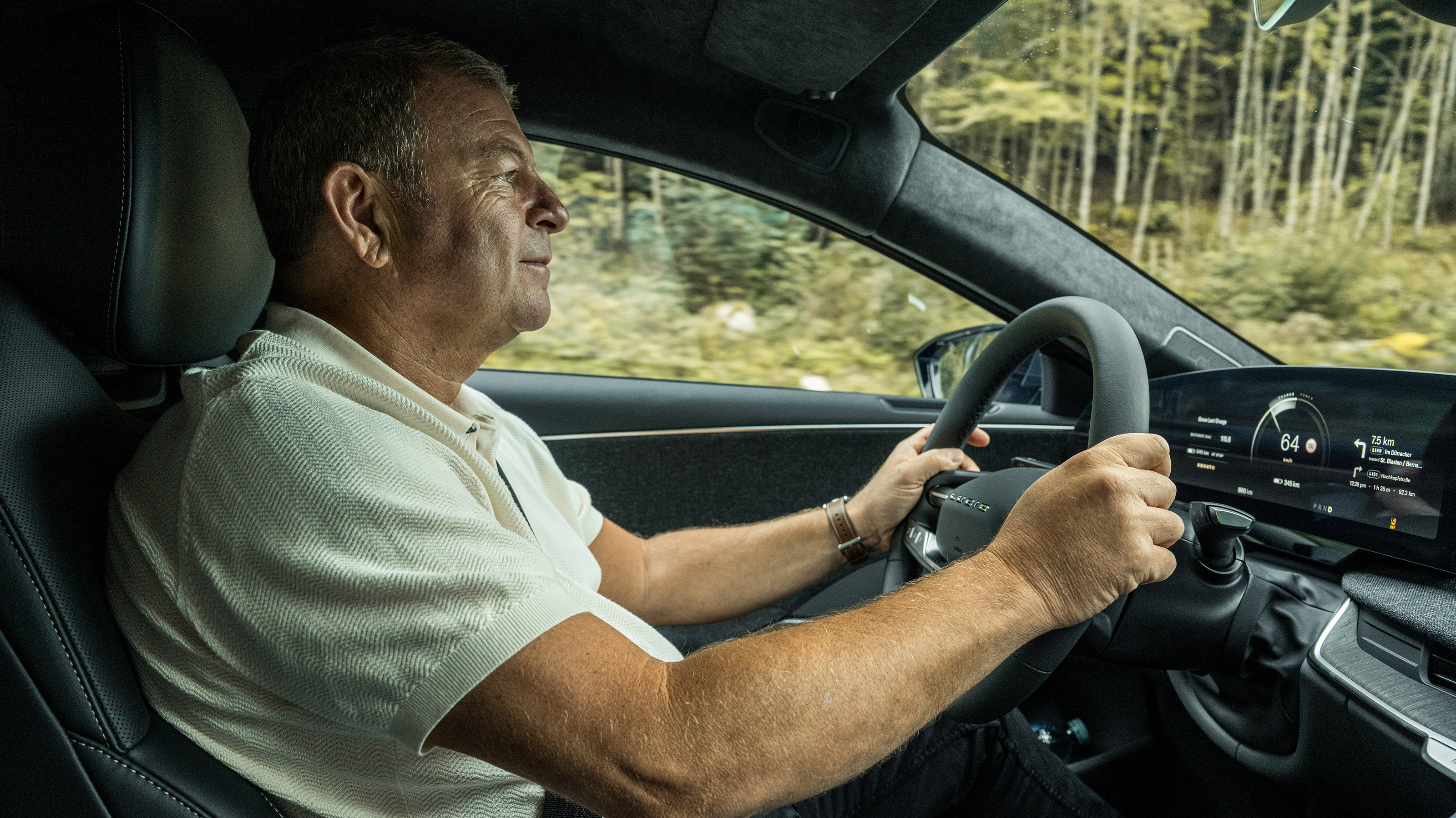 Steve Sutcliffe driving the Lucid Air