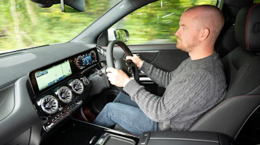 Alex Ingram driving the Mercedes GLA facelift