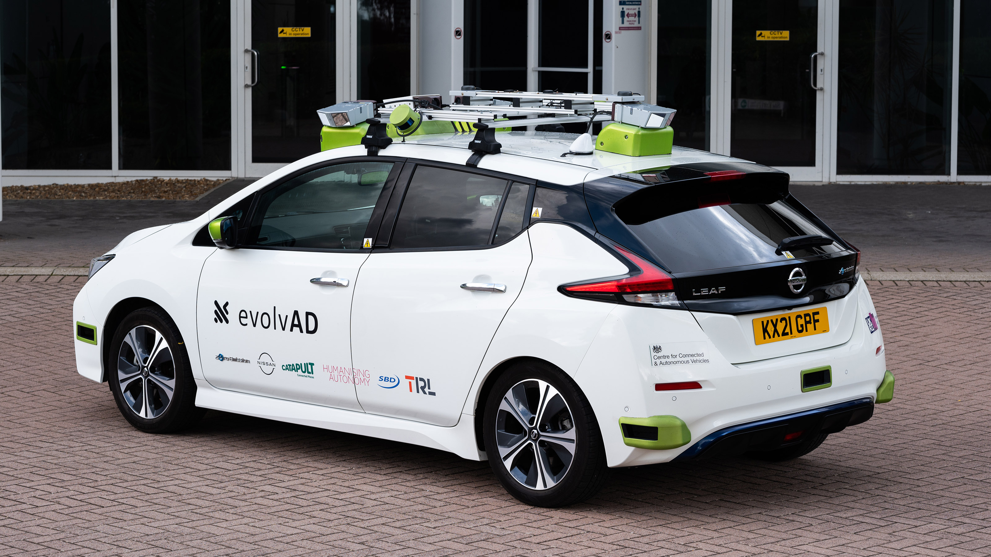 Nissan Leaf with evolvAD tech - rear