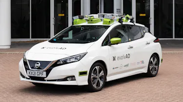 Nissan Leaf with evolvAD tech - front