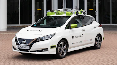 Nissan Leaf with evolvAD tech - front