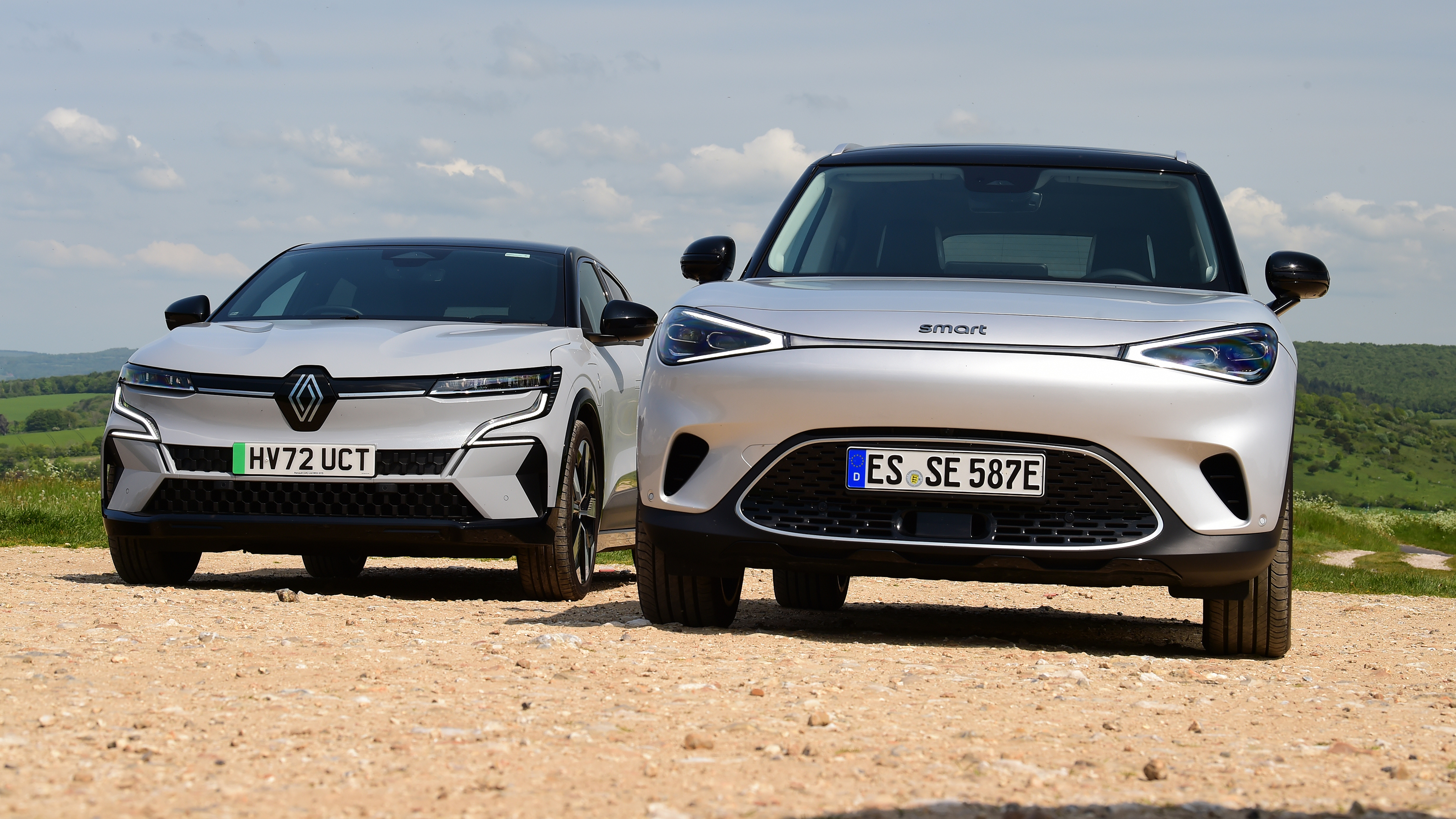 Smart #1 and Renault Megane E-Tech - front static