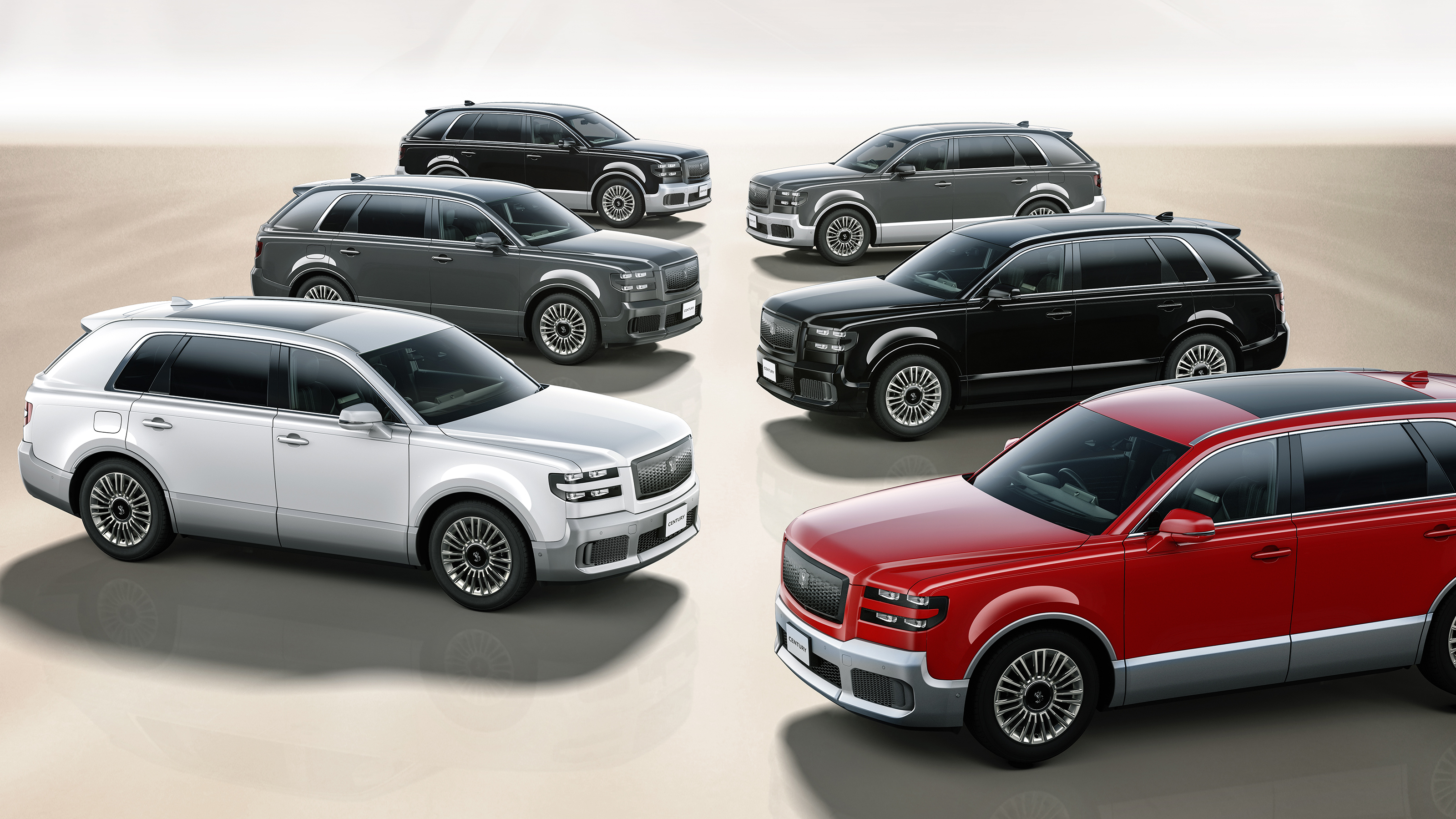 Toyota Century SUV - available colours 