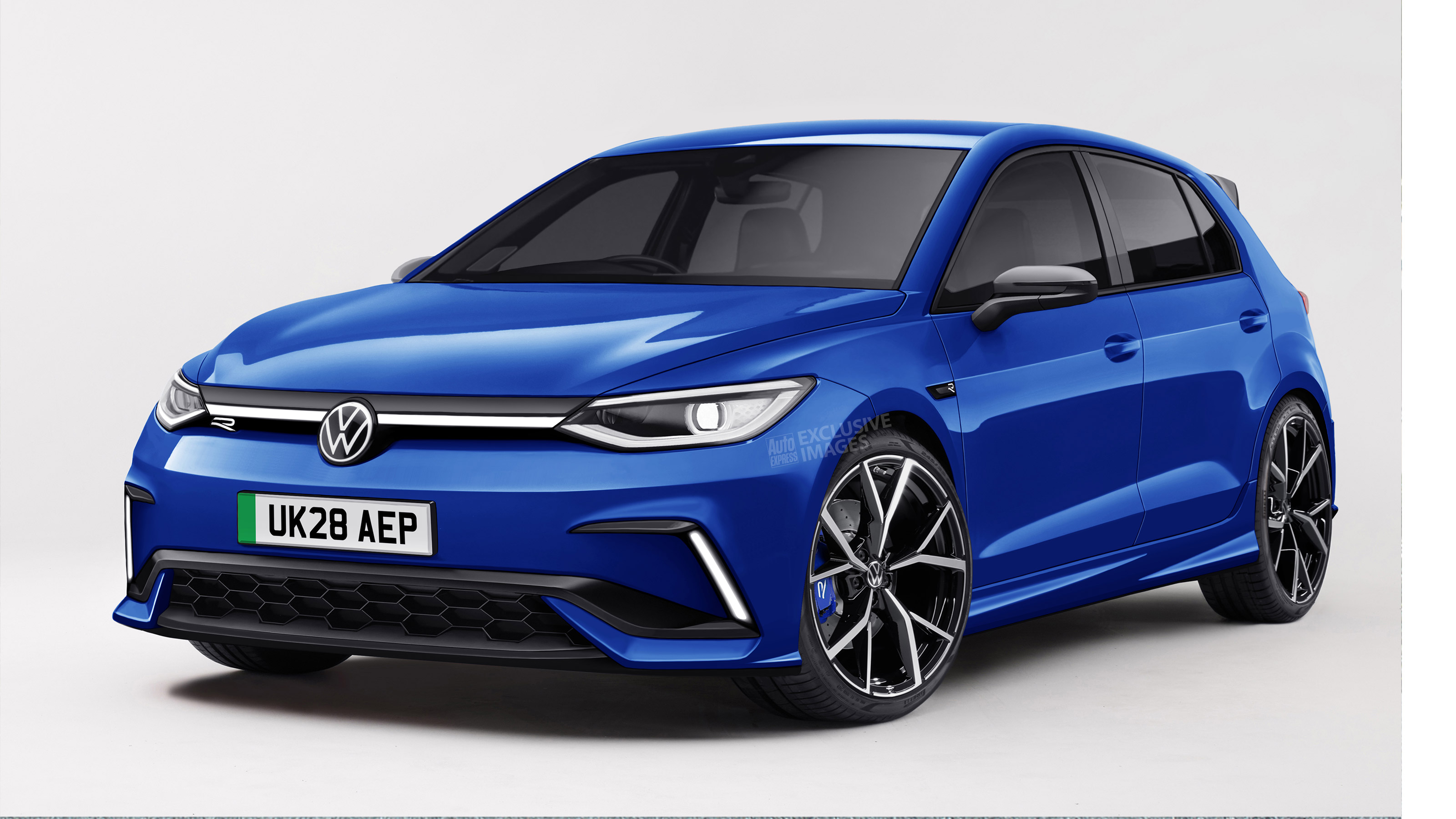 VW Golf R render - front