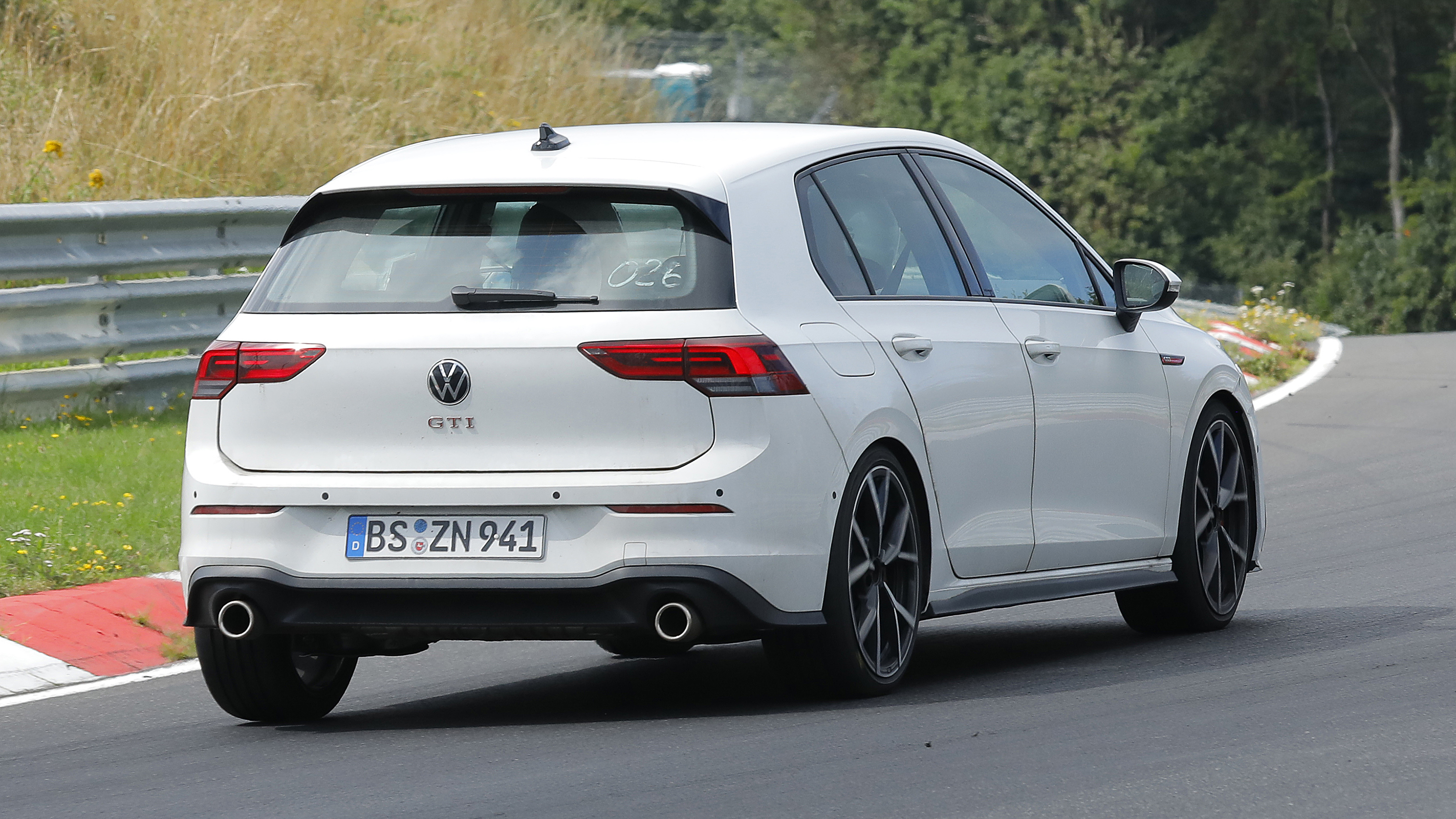 2024 Volkswagen Golf GTI testing at the Nurburgring - rear cornering