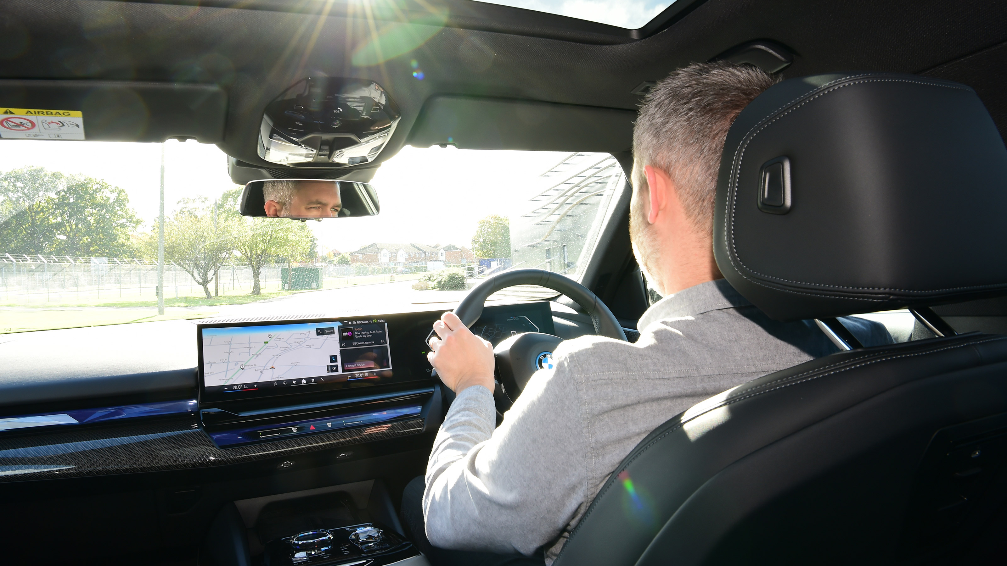 Richard Ingram driving the BMW i5 eDrive40 M Sport