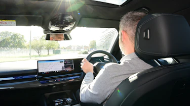 Richard Ingram driving the BMW i5 eDrive40 M Sport