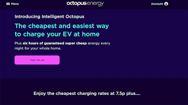 Octopus Energy Intelligent website page