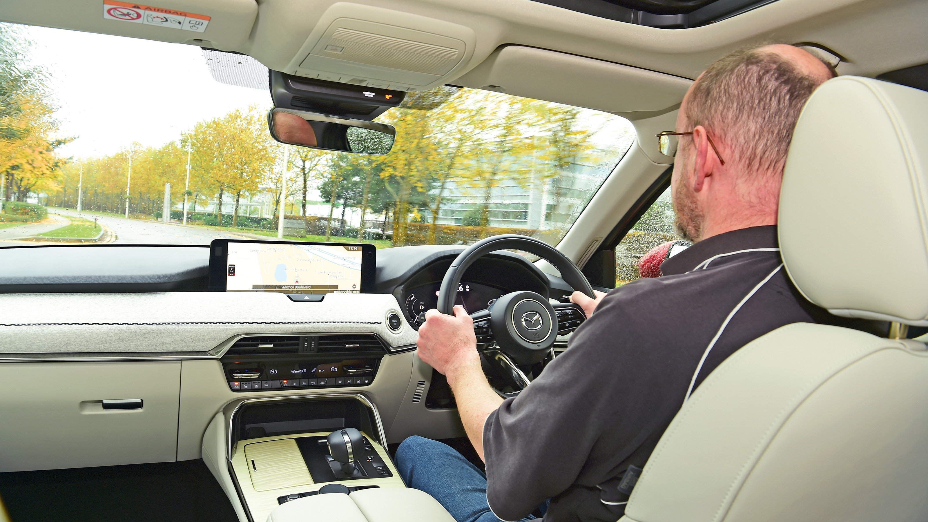Auto Express chief sub-editor Andy Pringle driving the Mazda CX-60