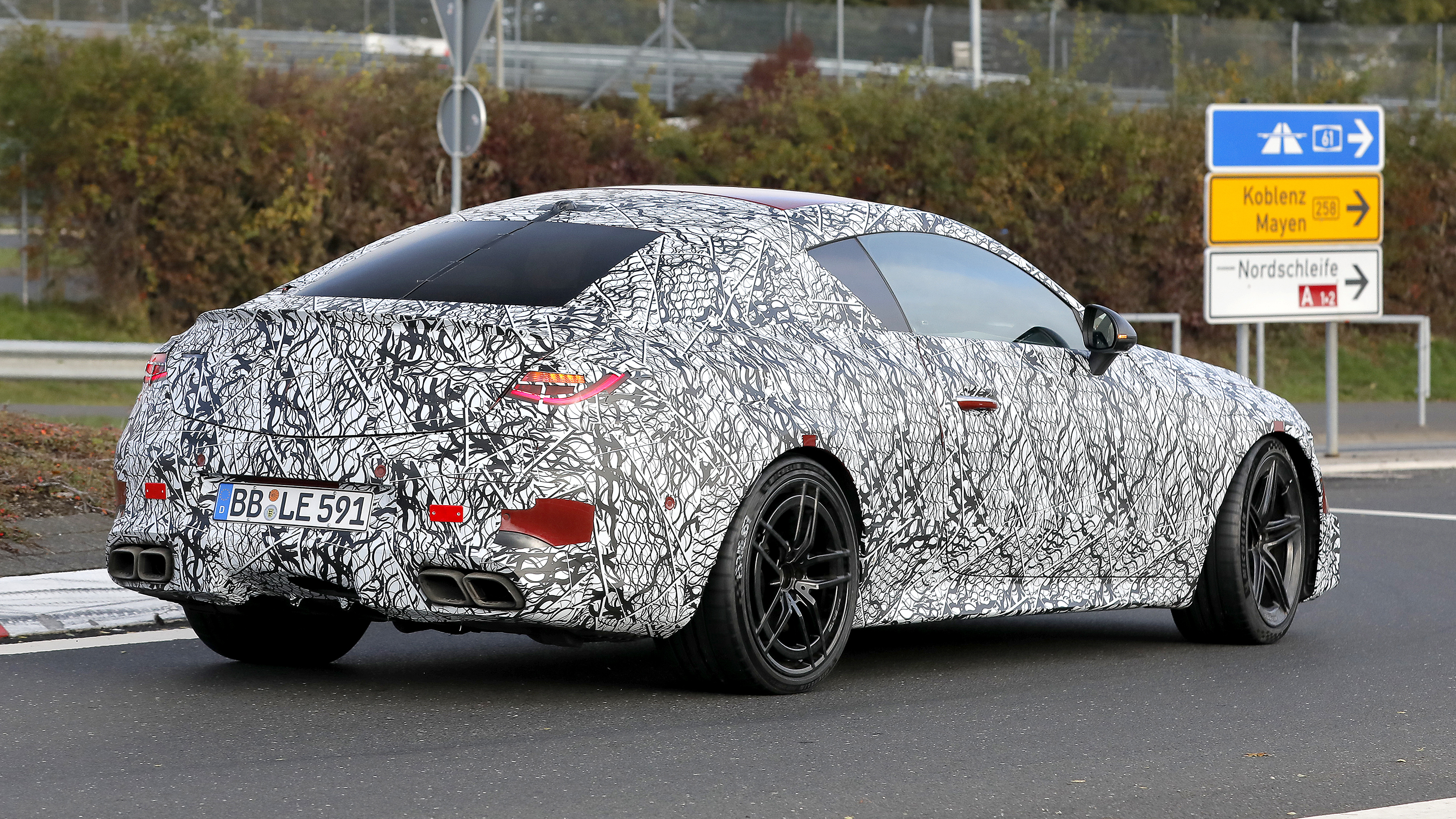 Mercedes-AMG CLE 63 (camouflaged) - rear cornering