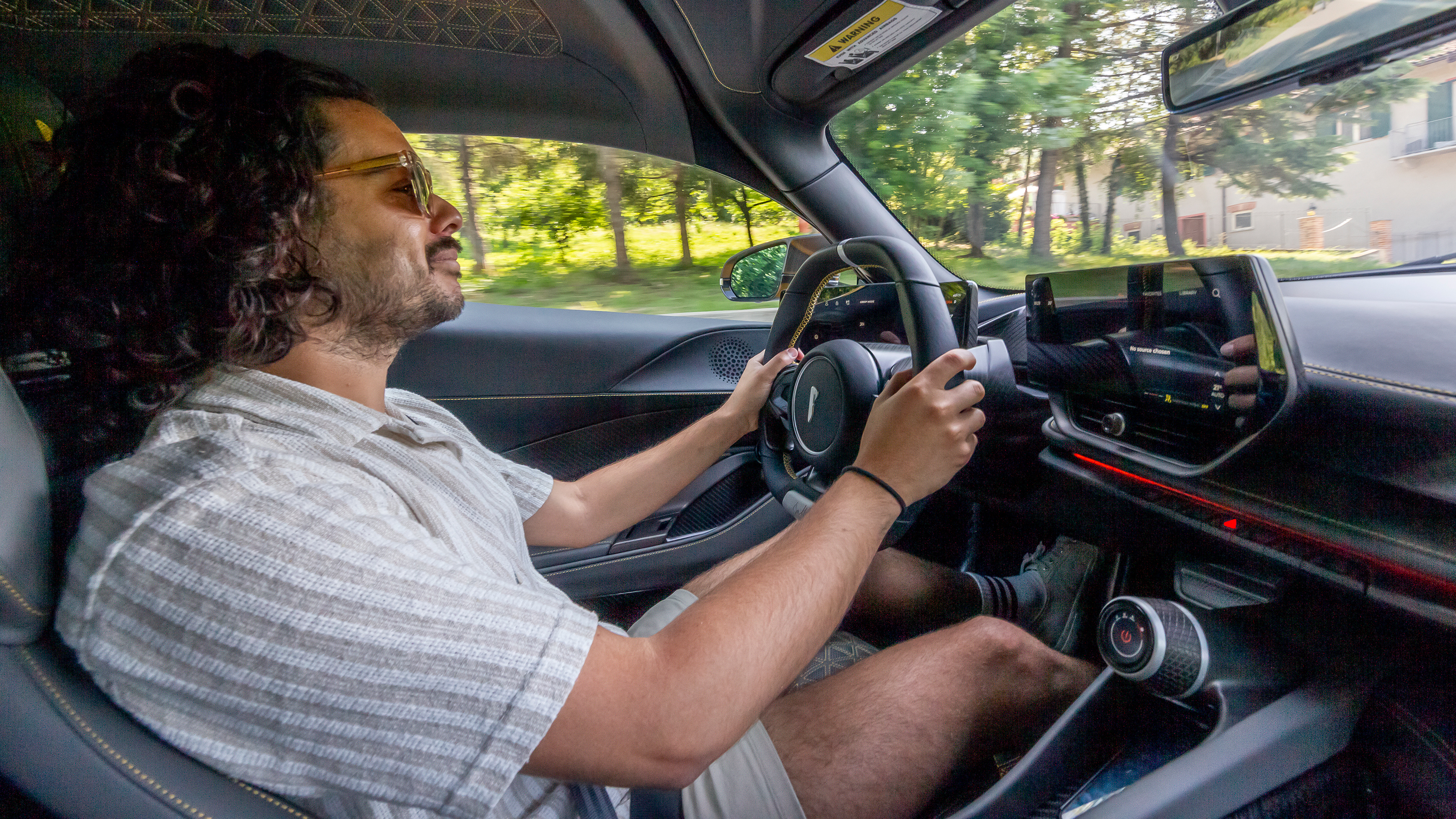 Auto Express senior staff writer Jordan Katsianis driving the Pininfarina Battista