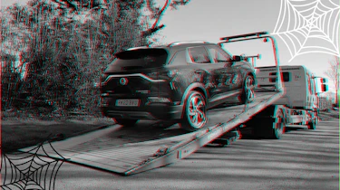 SsangYong Korando on recovery truck