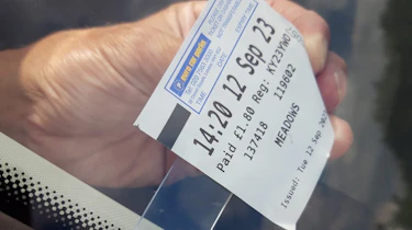 Skoda Karoq parking ticket holder