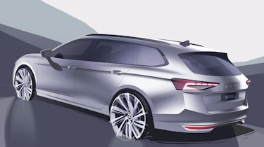 Skoda Superb estate sketches - rear