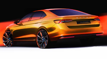 Skoda Superb hatchback sketches - rear