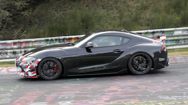 Toyota Supra GRMN (camouflaged) – side cornering