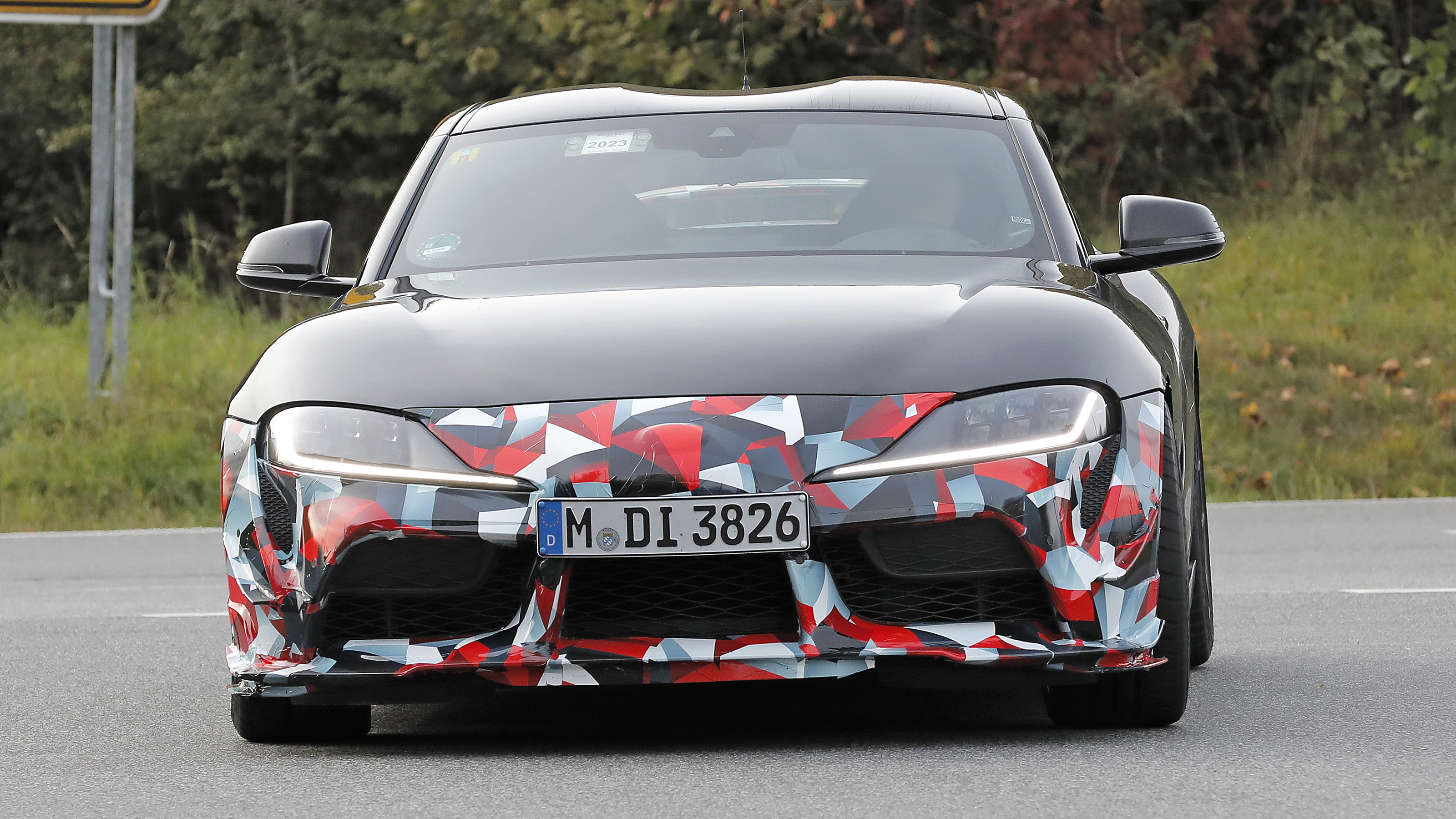 Toyota Supra GRMN (camouflaged) – front action