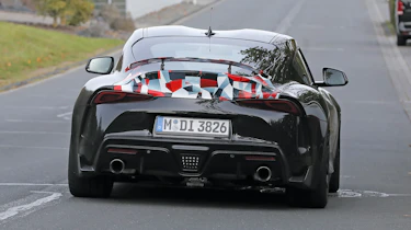 Toyota Supra GRMN (camouflaged) – rear action