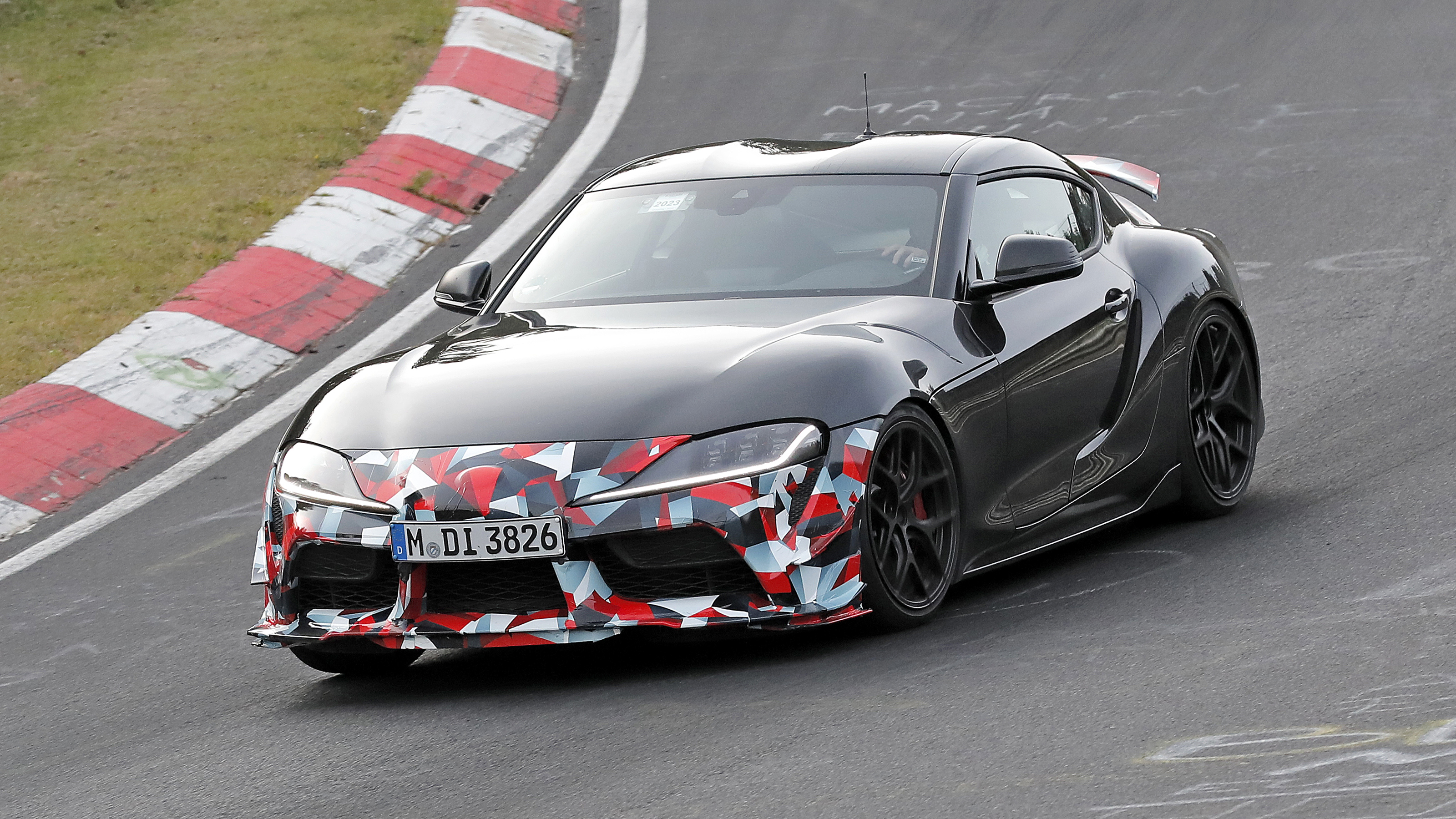 Toyota Supra GRMN (camouflaged) – front cornering