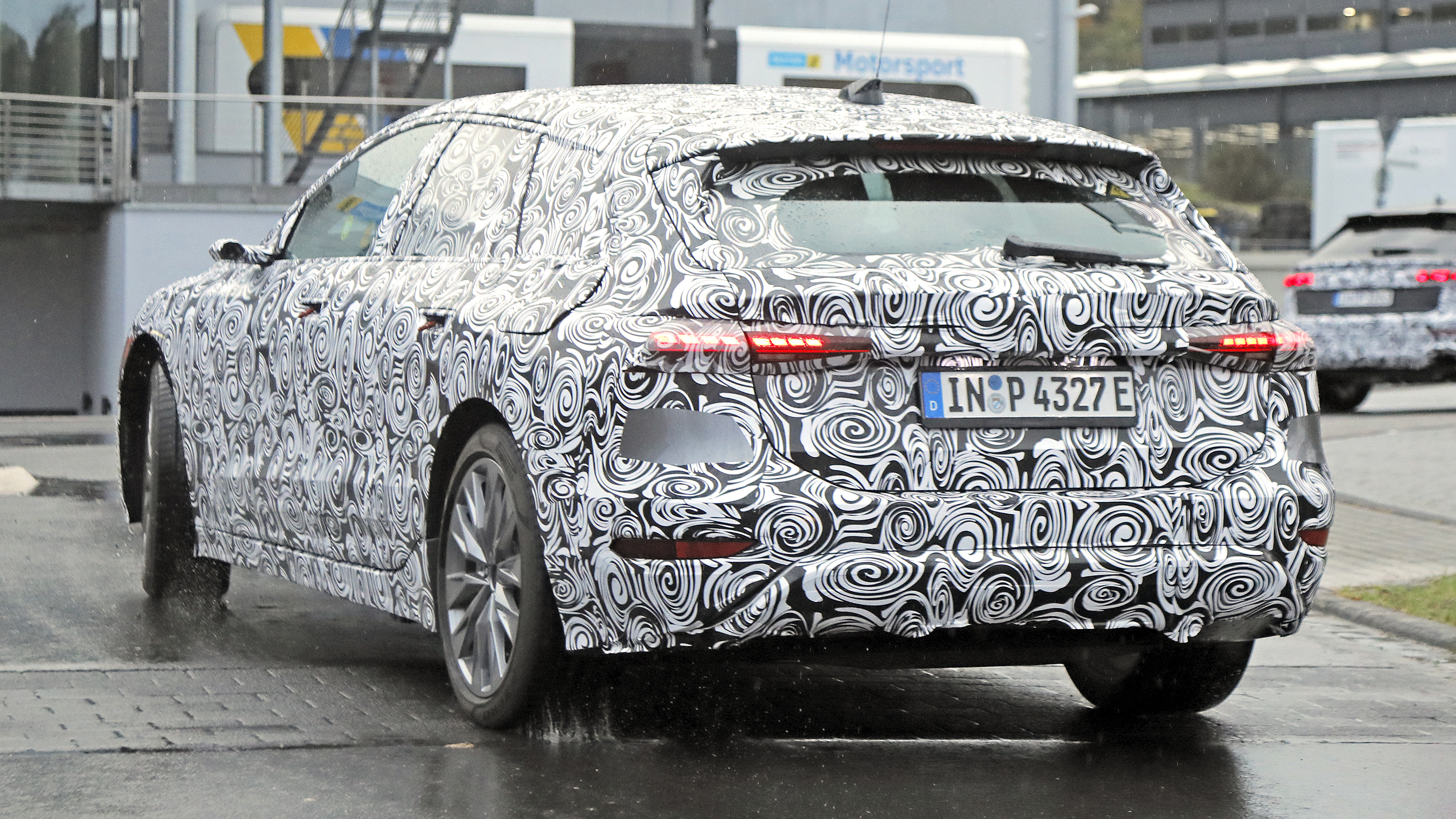 All-new Audi A6 e-tron spyshot - rear quarter 