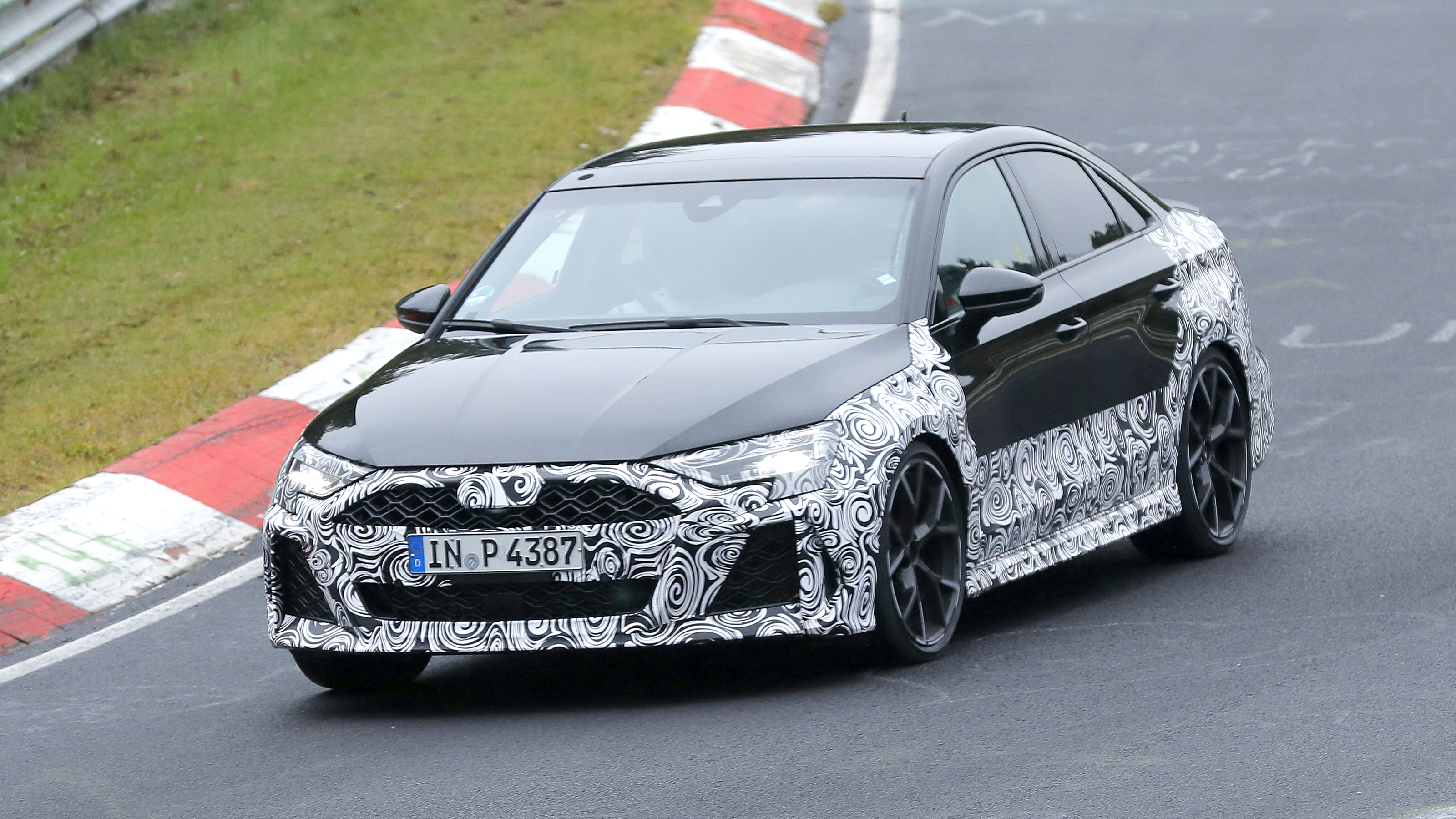 Audi RS 3 saloon (camouflaged) - front cornering