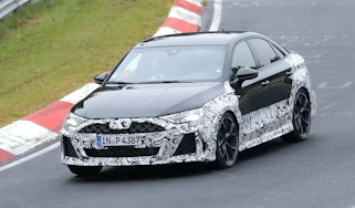 Audi RS 3 saloon (camouflaged) - front cornering