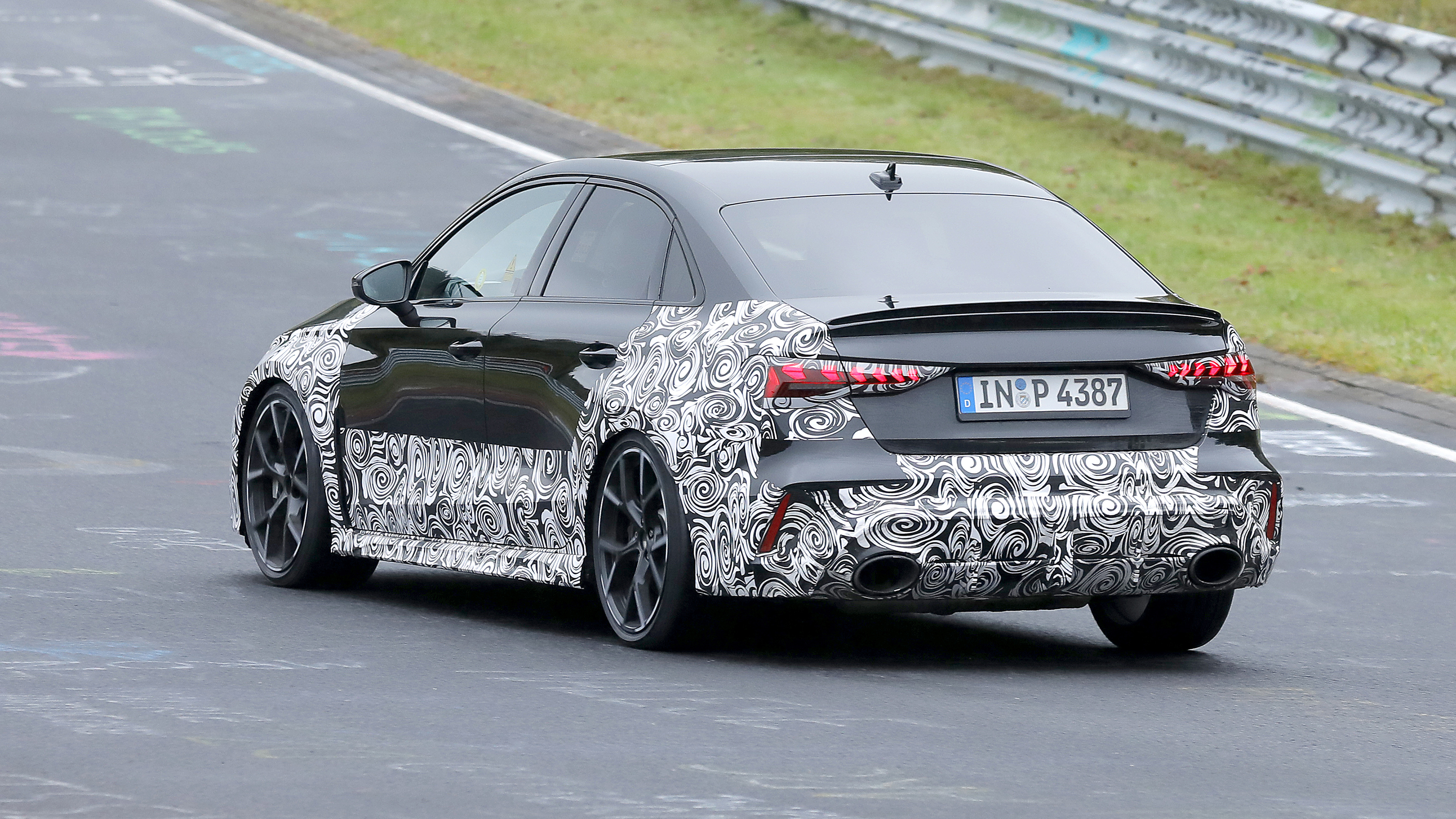 Audi RS 3 saloon (camouflaged) - rear cornering