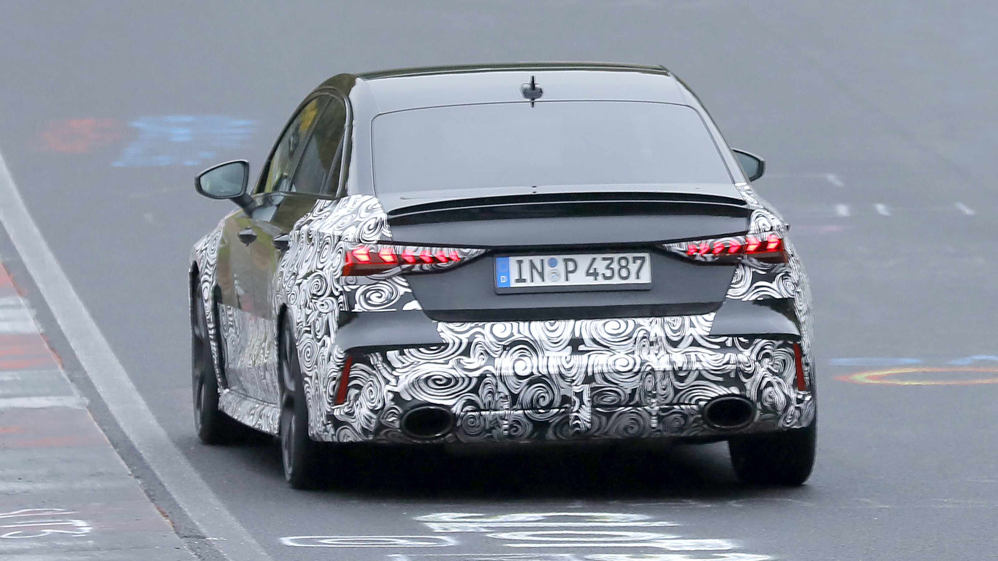 Audi RS 3 saloon (camouflaged) - rear