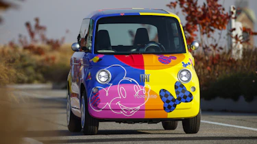 Fiat Topolino Disney special in 'Abstract' livery - front tracking