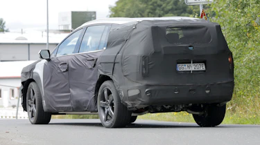 Hyundai Ioniq 9 (camouflaged) - rear cornering