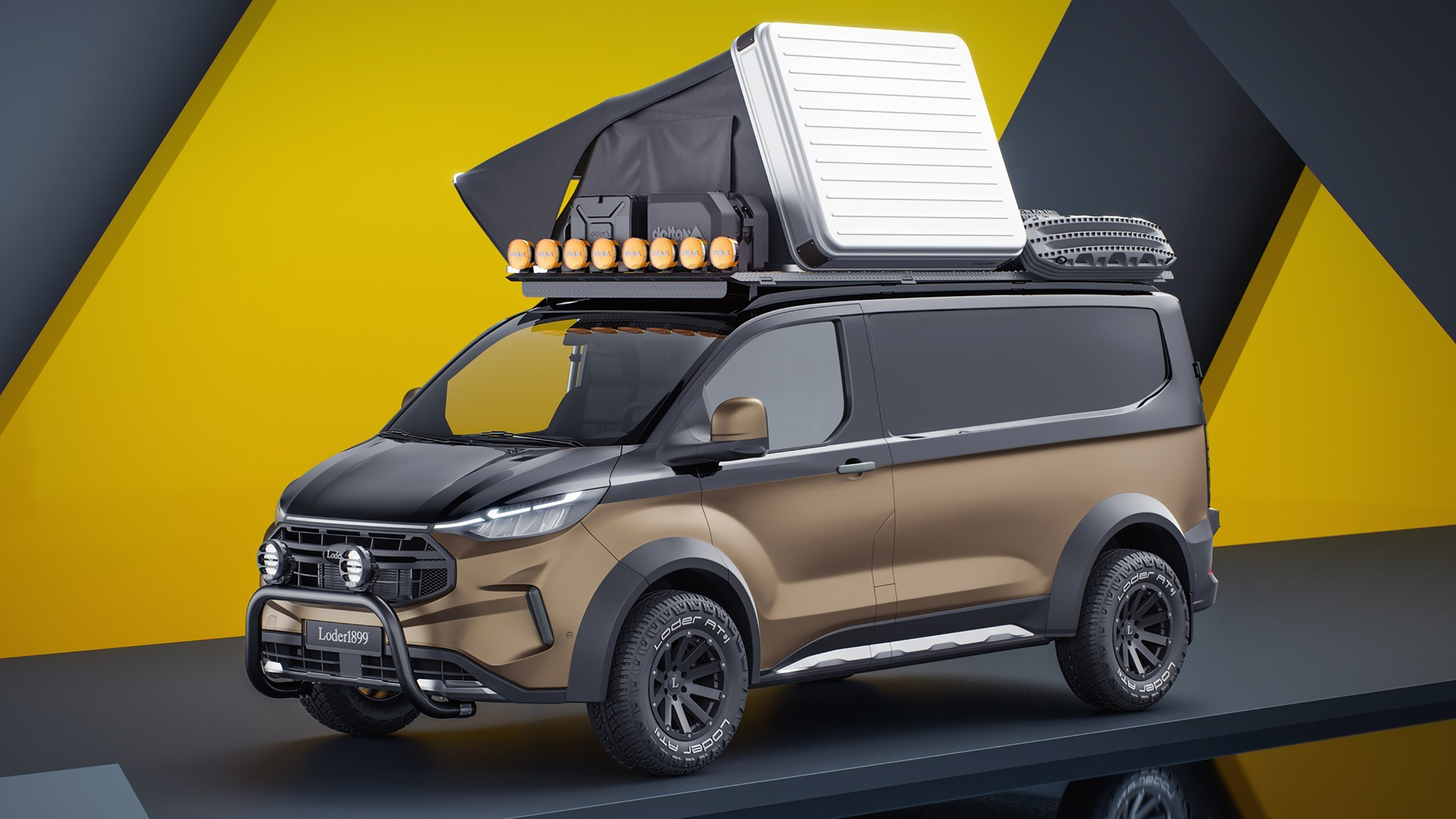Loder1899 Ford Transit Custom - side with roof up