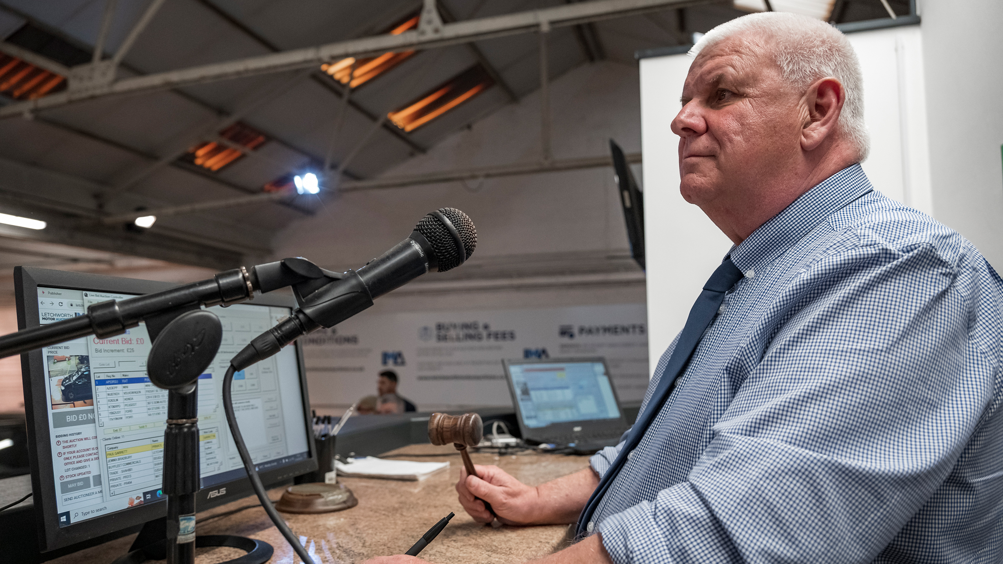 Jim Ronan working as auctioneer 