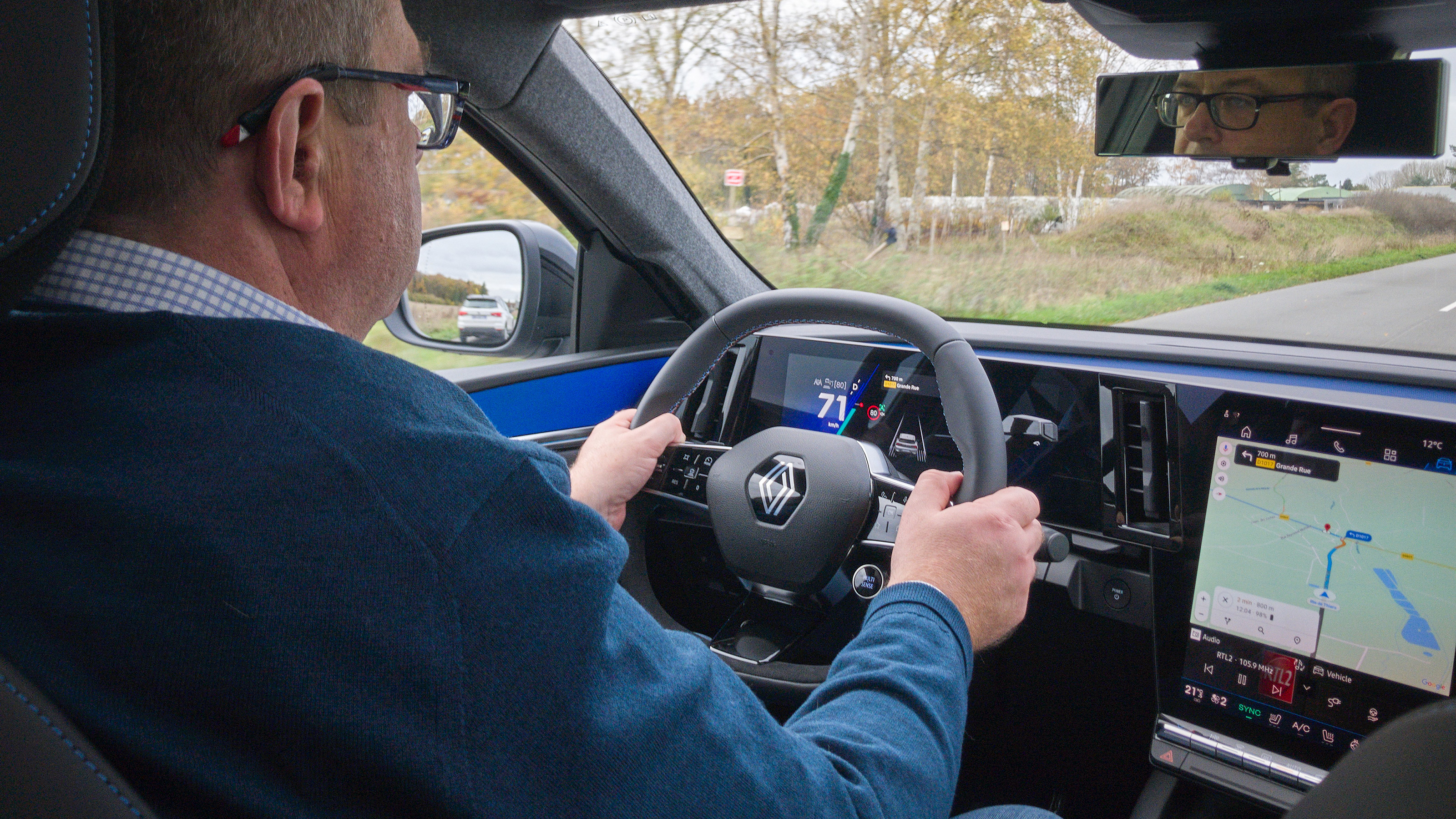 John McIlroy driving the Renault Scenic