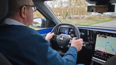John McIlroy driving the Renault Scenic