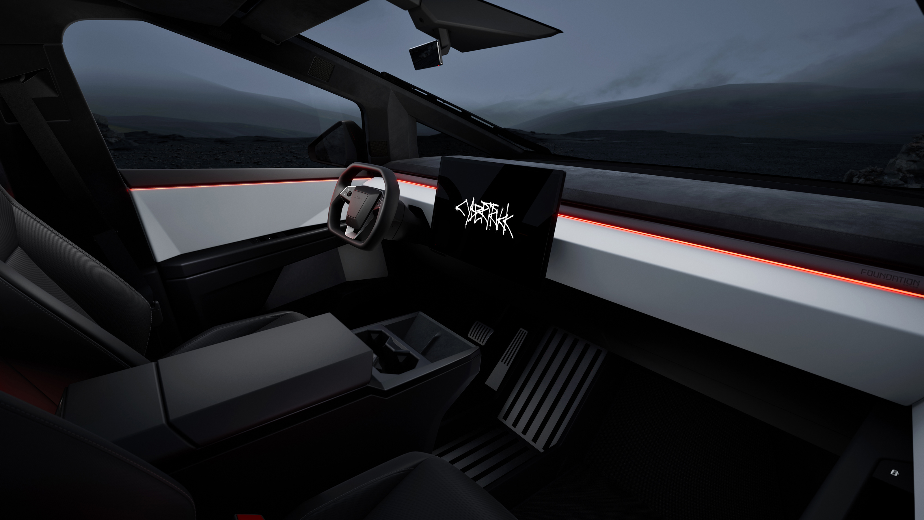 Tesla Cybertruck 2023 official interior